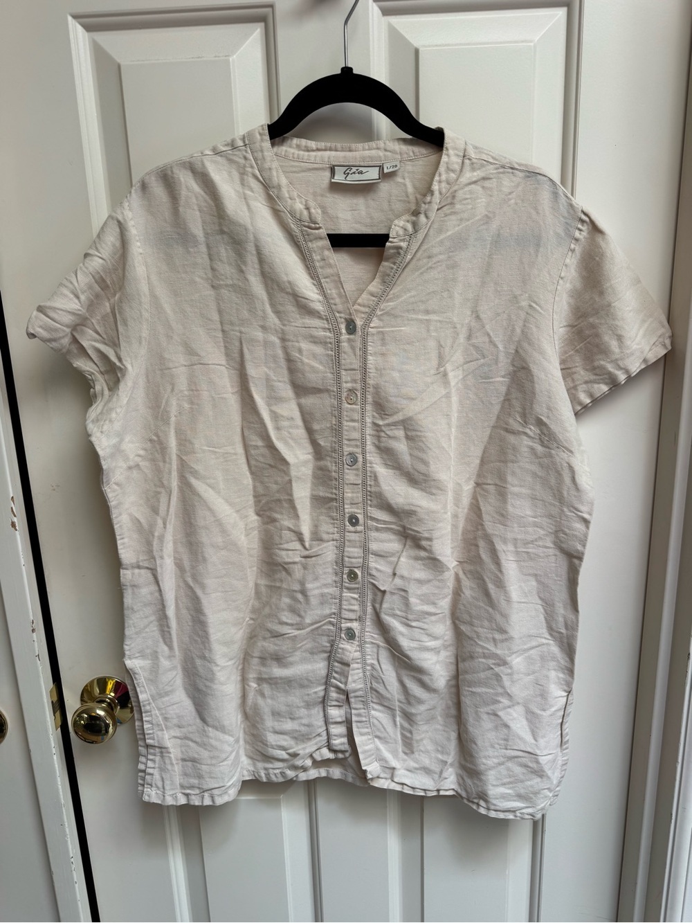 Linen Cotton Blend Button Down shirt